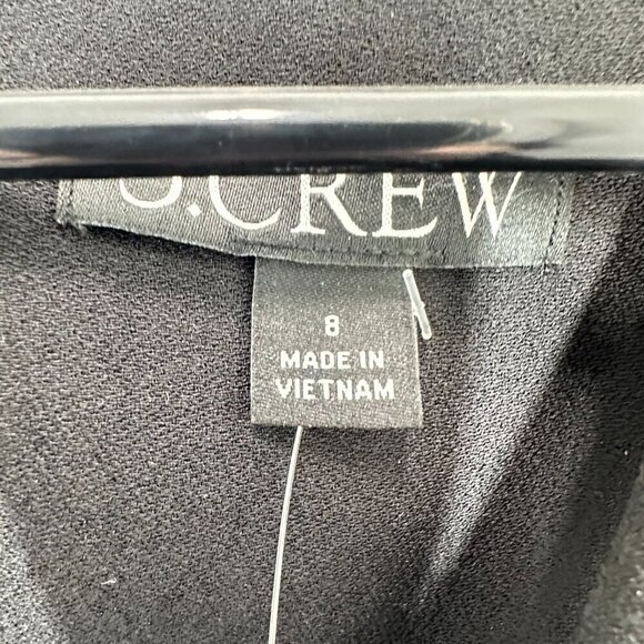 J. Crew Black Scoopneck Button Front Vest Drapey Crepe Old Money NWT Preppy - Picture 5 of 6